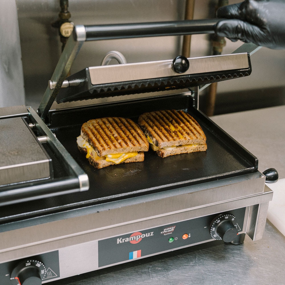Krampouz - Contact Grill - Large - Ribbed Top - Smooth Bottom